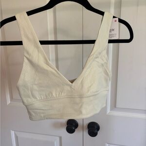Lululemon Athletica Cream Ribbed Tank Top